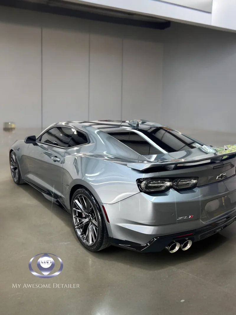 Gray Camaro ZL1 rear quarter