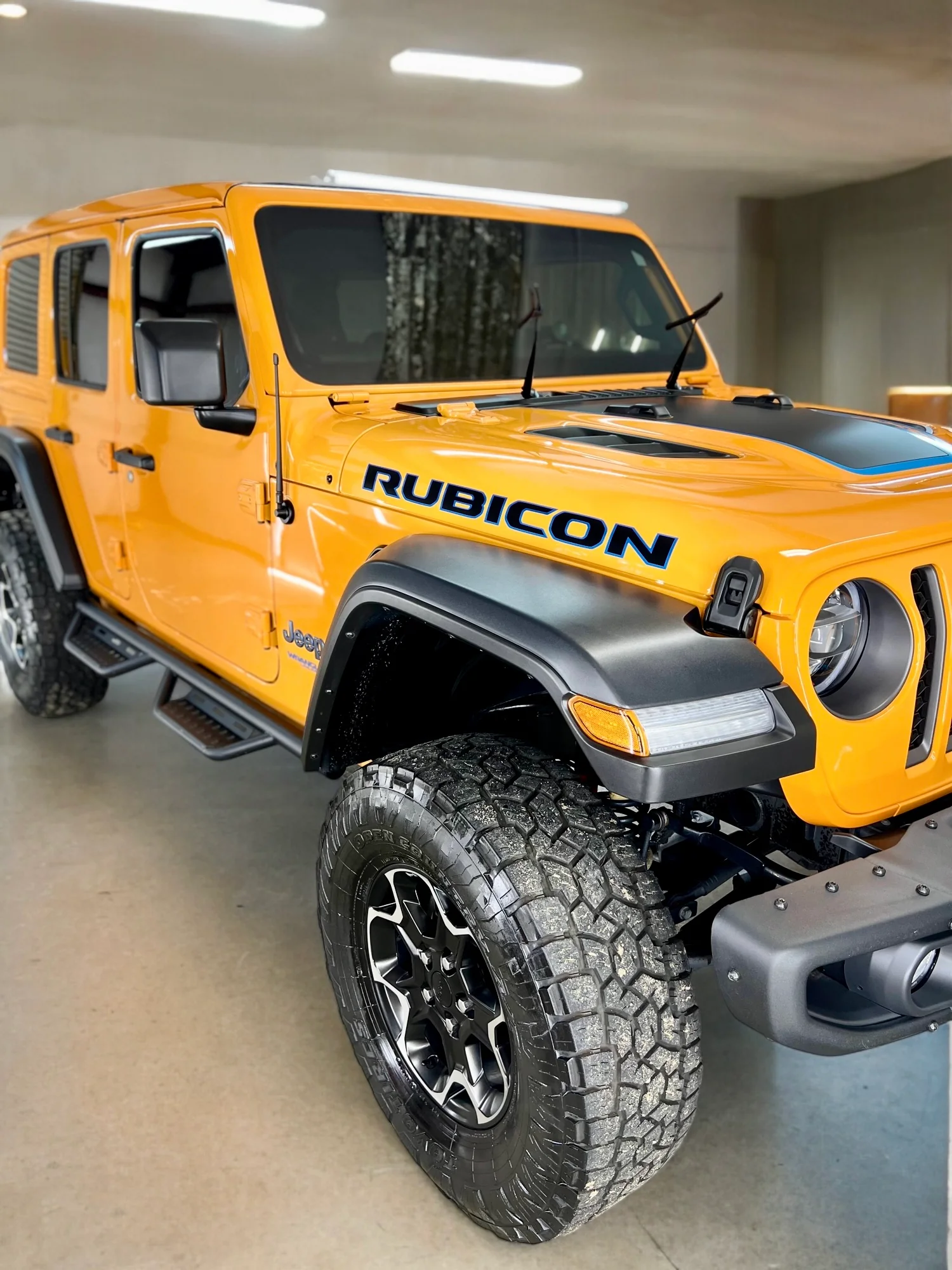 Yellow Jeep Rubicon